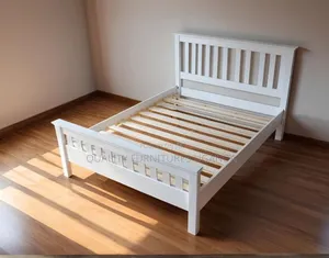 4x6 Quality Wooden Bed/White Bed