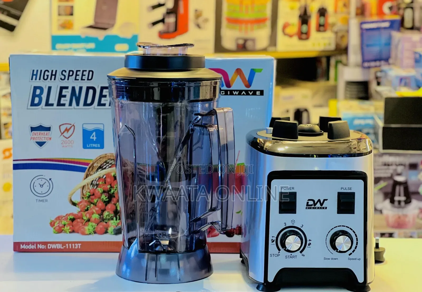 4l-Digiwave Dwbl1113t, 2600w Commercial Blender With Timer Function
