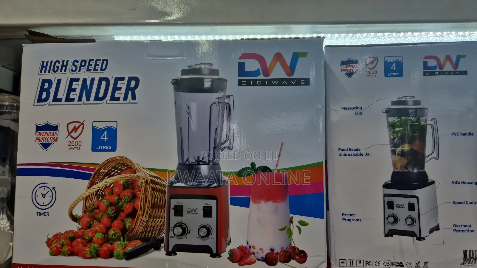 4l-Digiwave Dwbl1113t, 2600w Commercial Blender With Timer Function