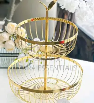 2 Tier Metal Fruit Bowl