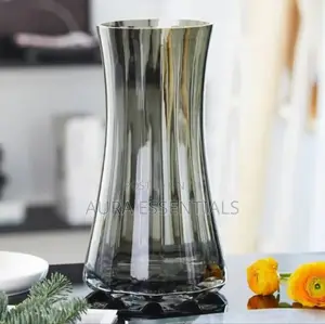 Wide Bottom Glass Flower Vase