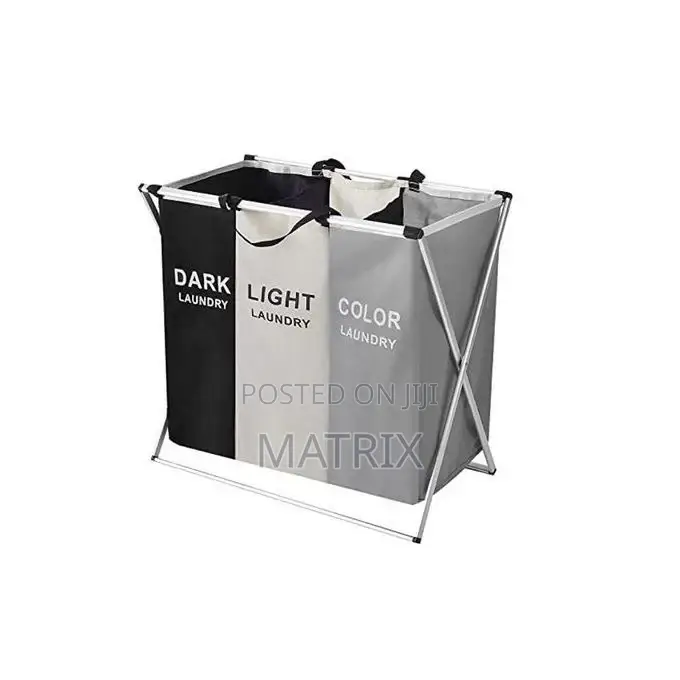 3 Column Laundry Basket3-Section Laundry Basket Bin Organizer