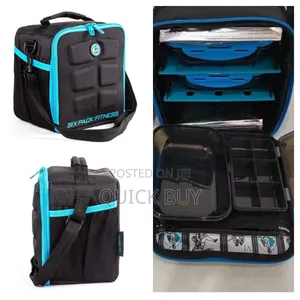 Six Pack Fitness Blue / Black Lunch Bag