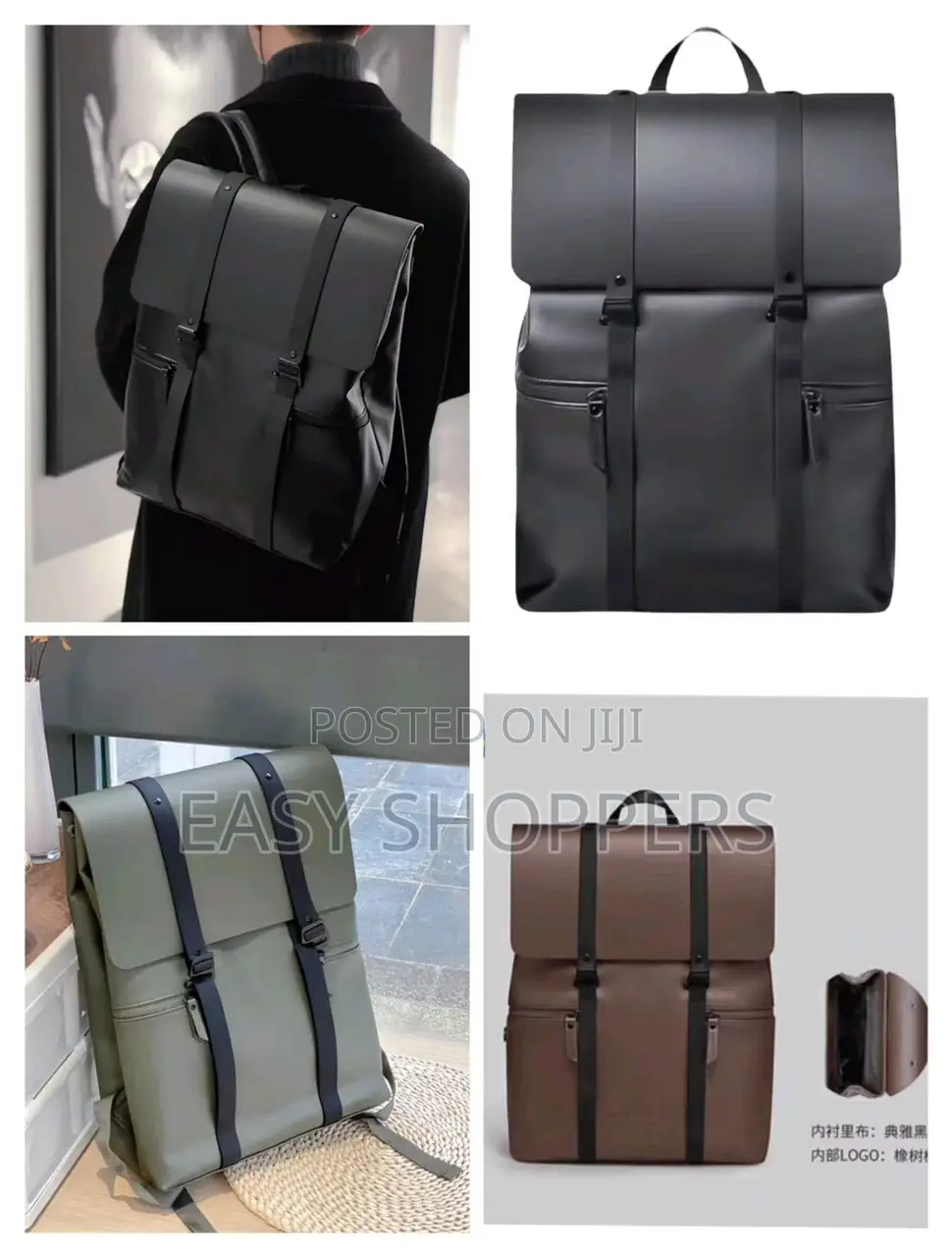 Vintage Leather Backpack - Waterproof Laptop Bag Large Capacity