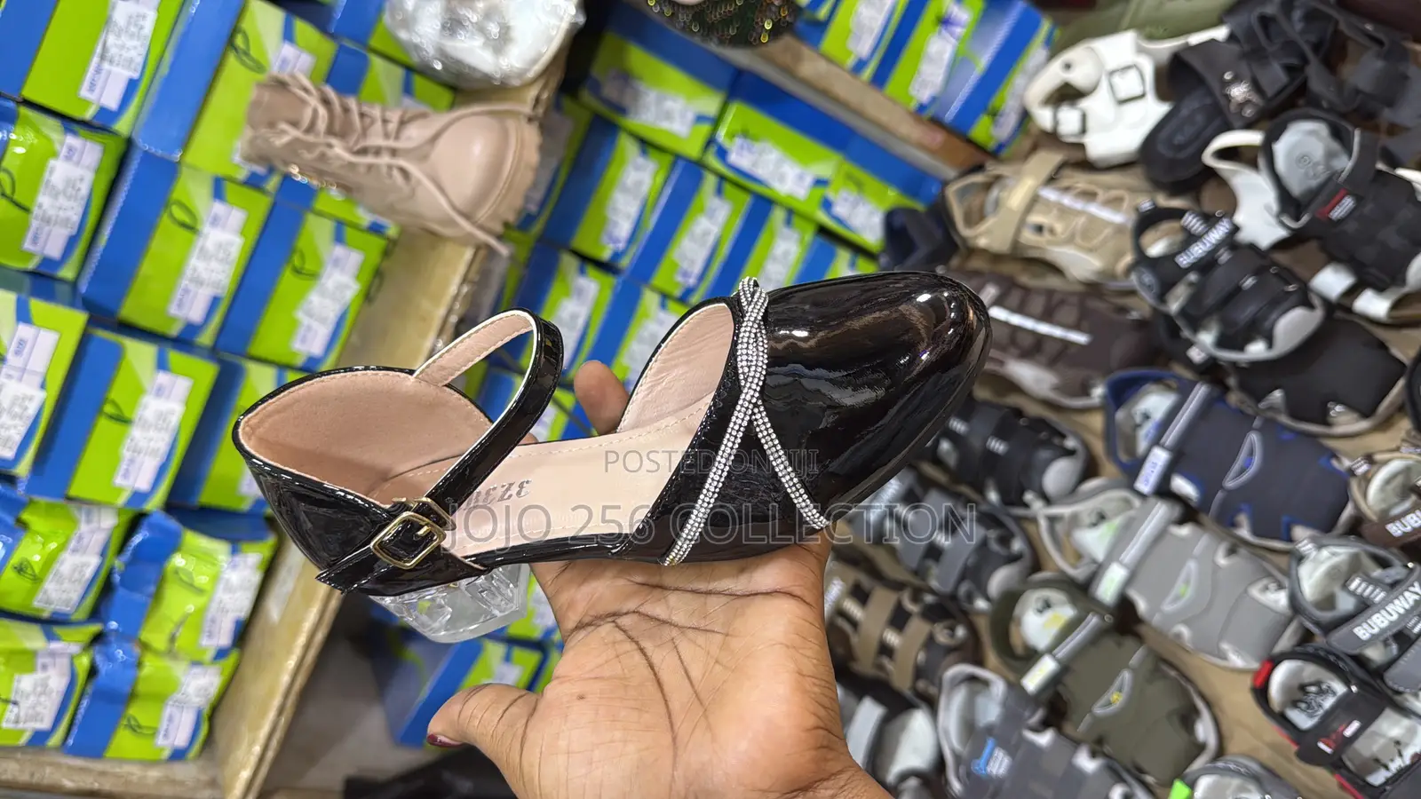 Kids Black Heels