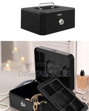 Portable Black Cash Box