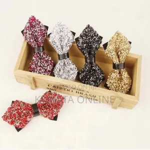 Men's Pre-Tied Diamond Bow Tie Formal Suit Tuxedo Gift