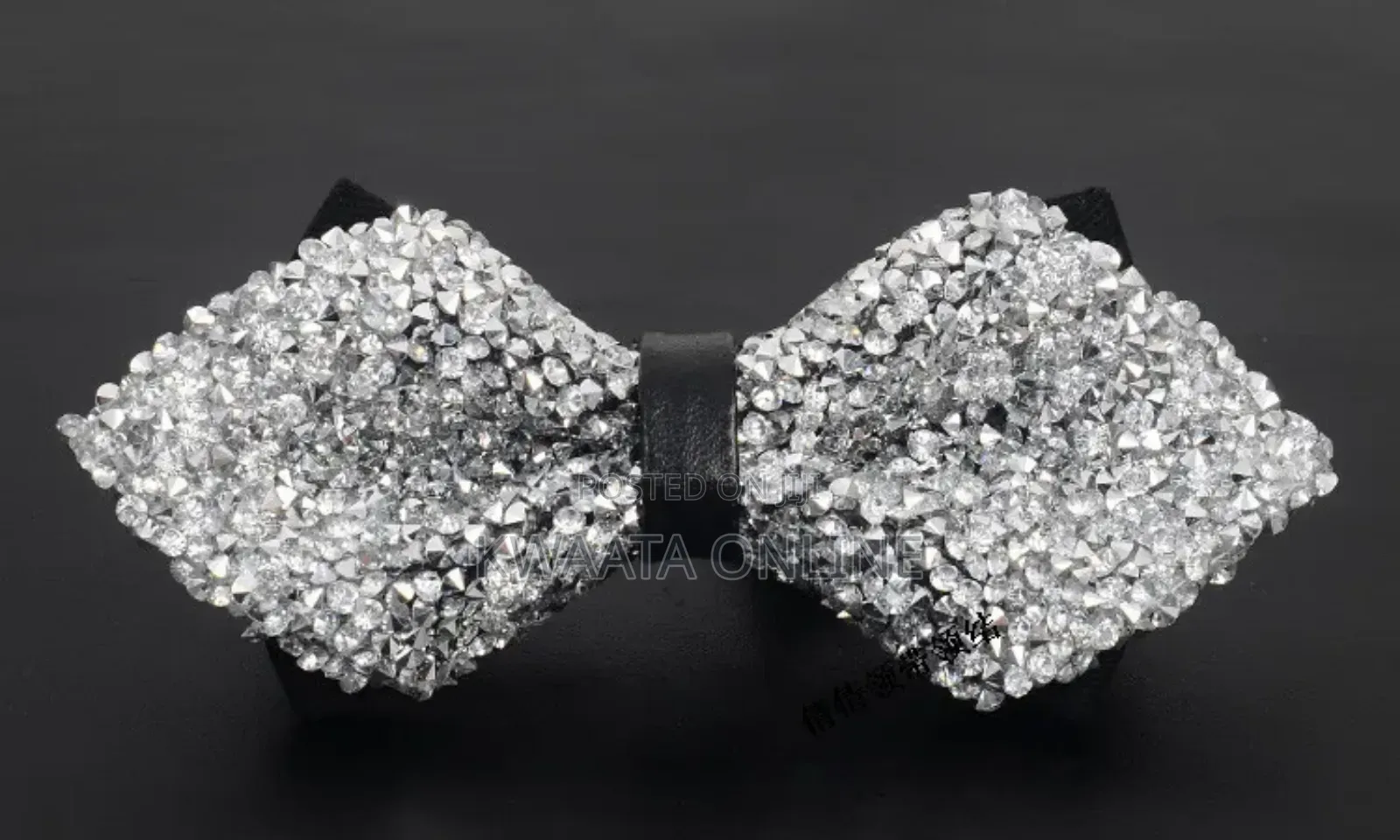 Men's Pre-Tied Diamond Bow Tie Formal Suit Tuxedo Gift