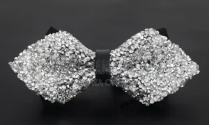 Men's Pre-Tied Diamond Bow Tie Formal Suit Tuxedo Gift
