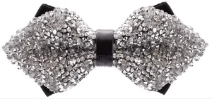 Men's Pre-Tied Diamond Bow Tie Formal Suit Tuxedo Gift