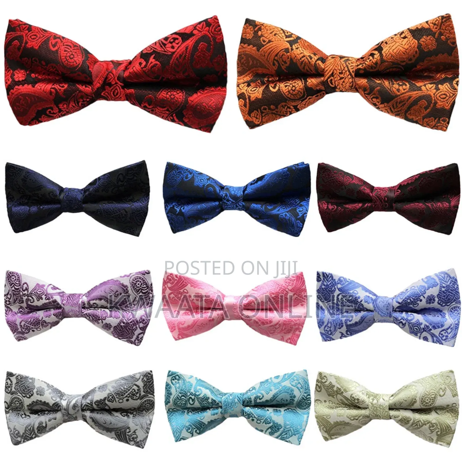 1 Pc Men Paisley Flower Bowtie Formal Business Pre-Tied Bow Tie