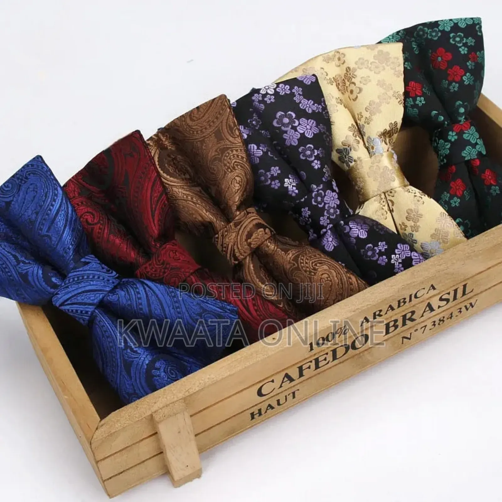 1 Pc Men Paisley Flower Bowtie Formal Business Pre-Tied Bow Tie