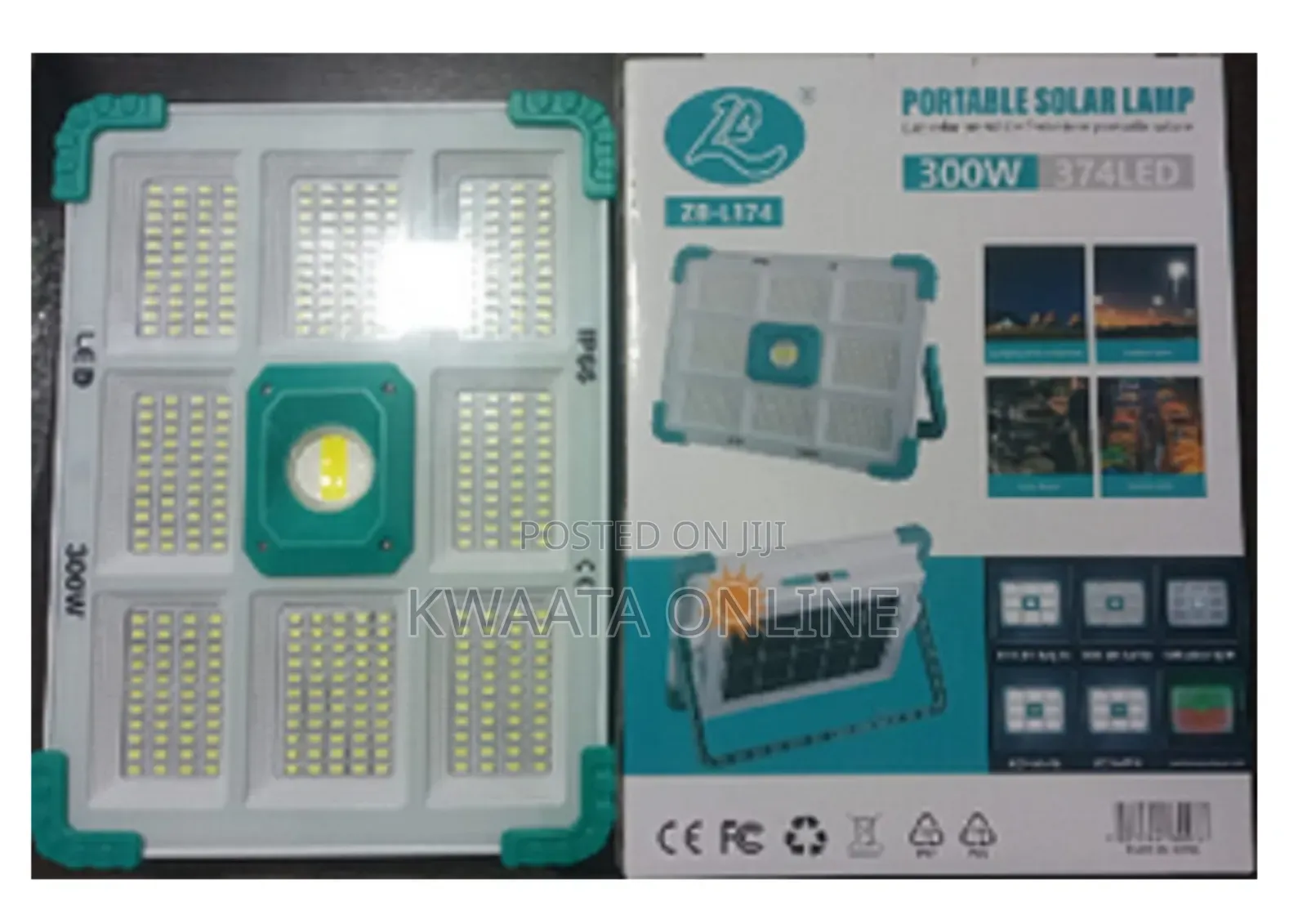 Powerful Solar Lamp Reflector With Separate 1100 Lumen 300w Panel