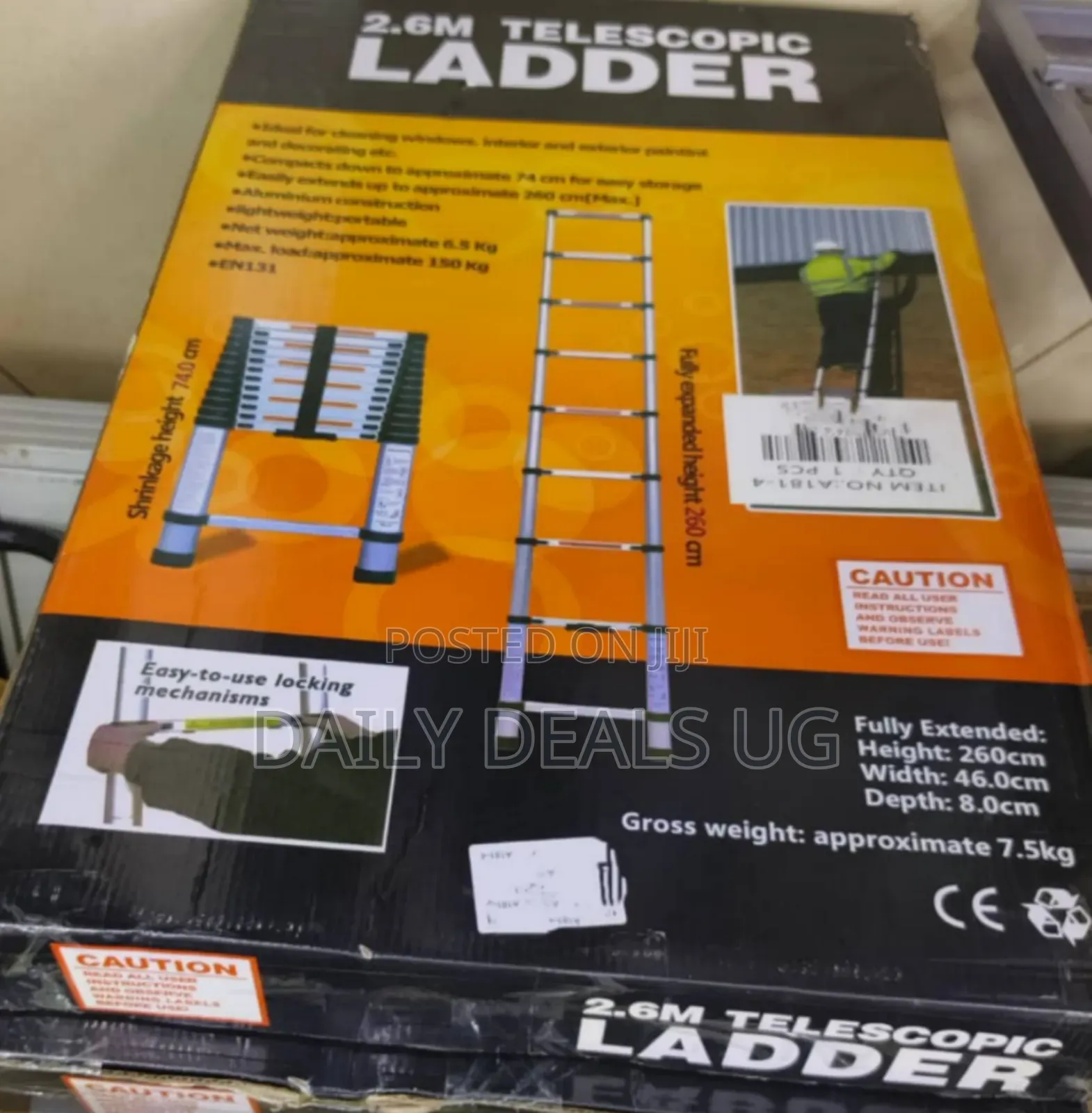 2.6m Aluminum Telescopic Ladder