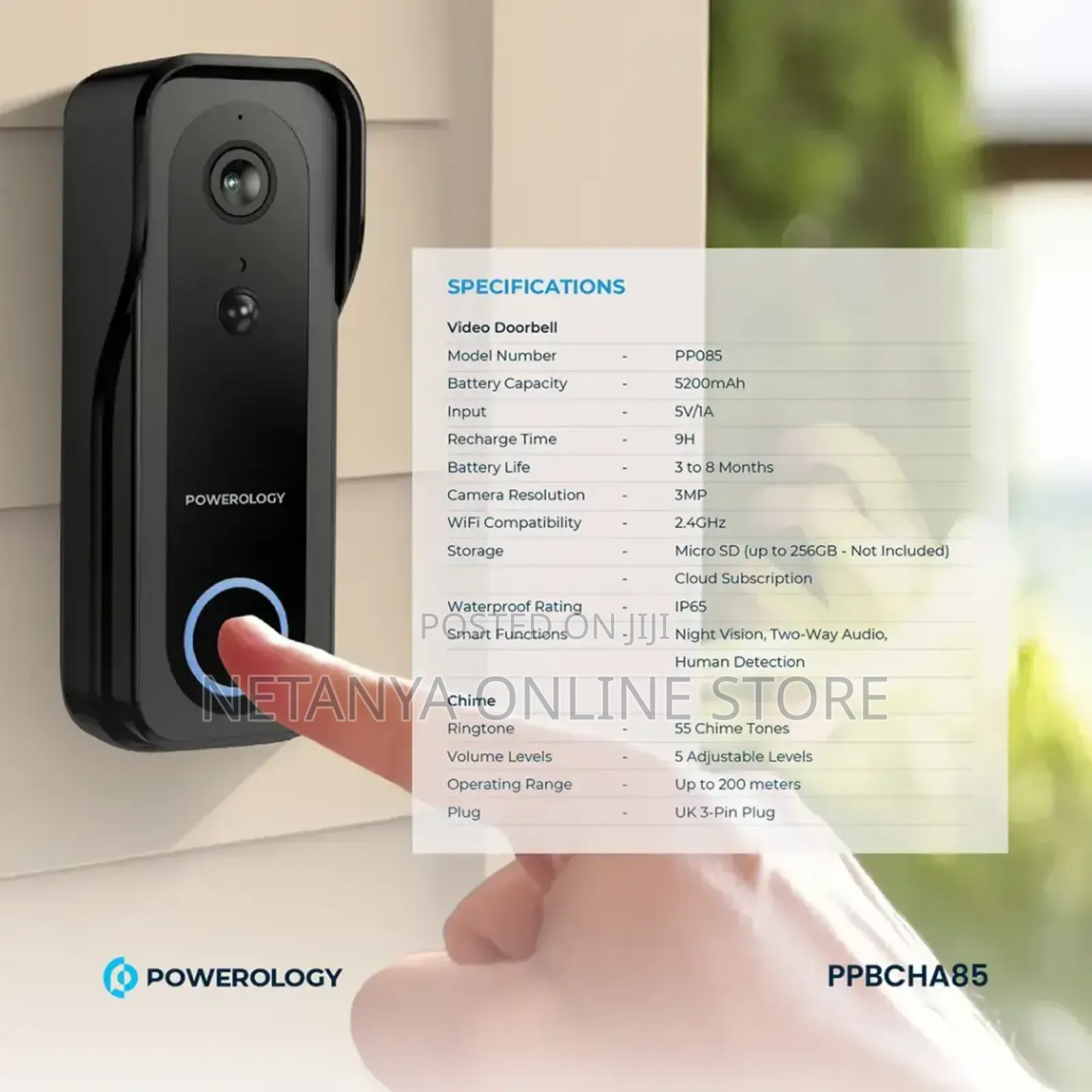 Powerology Smart Door Bell Camera