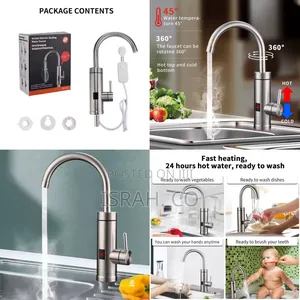Electric Heating Water Faucet With Temperature Display.