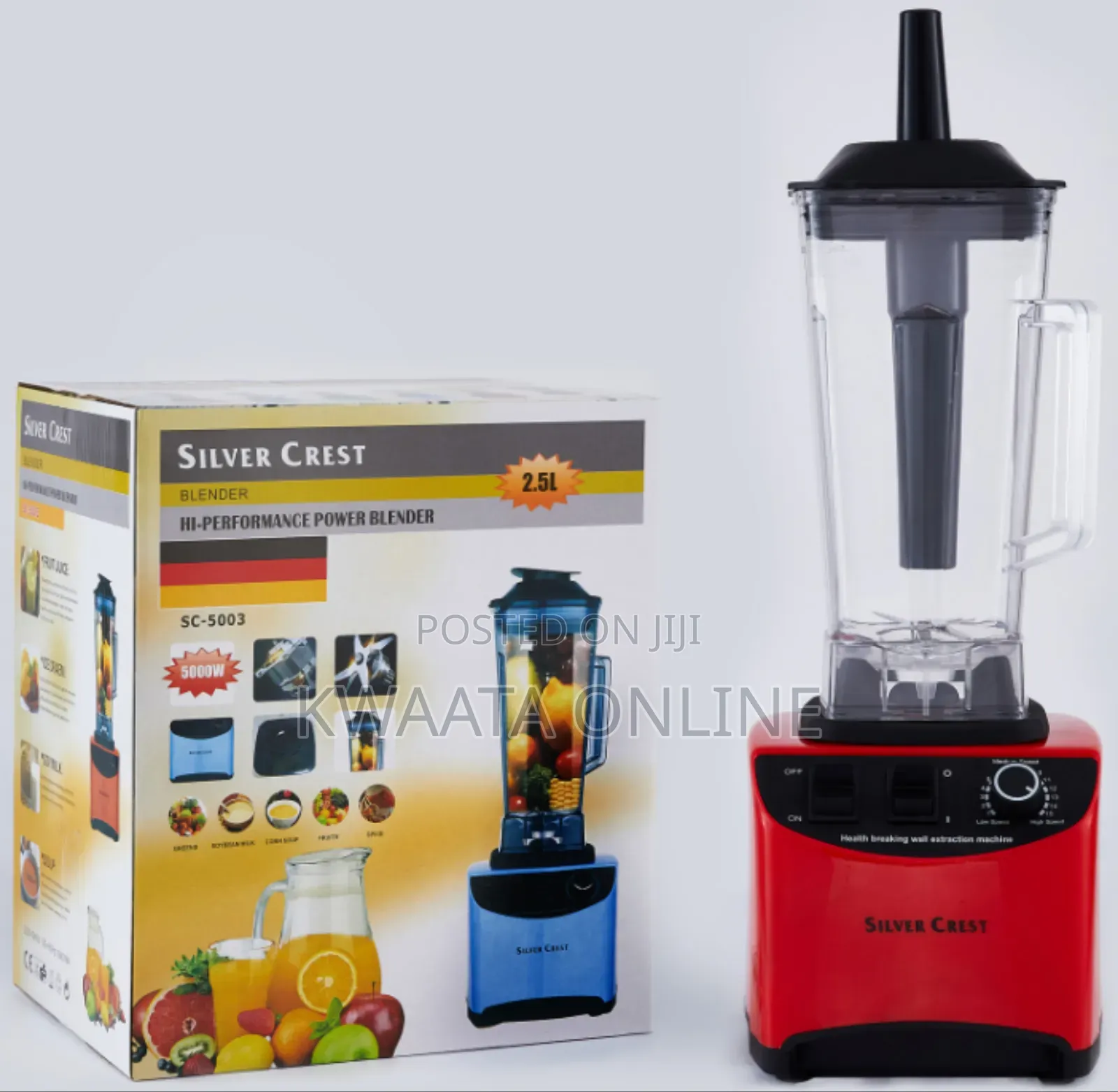 2.5l-silver Crest Multi-purpose Blender - 5000w