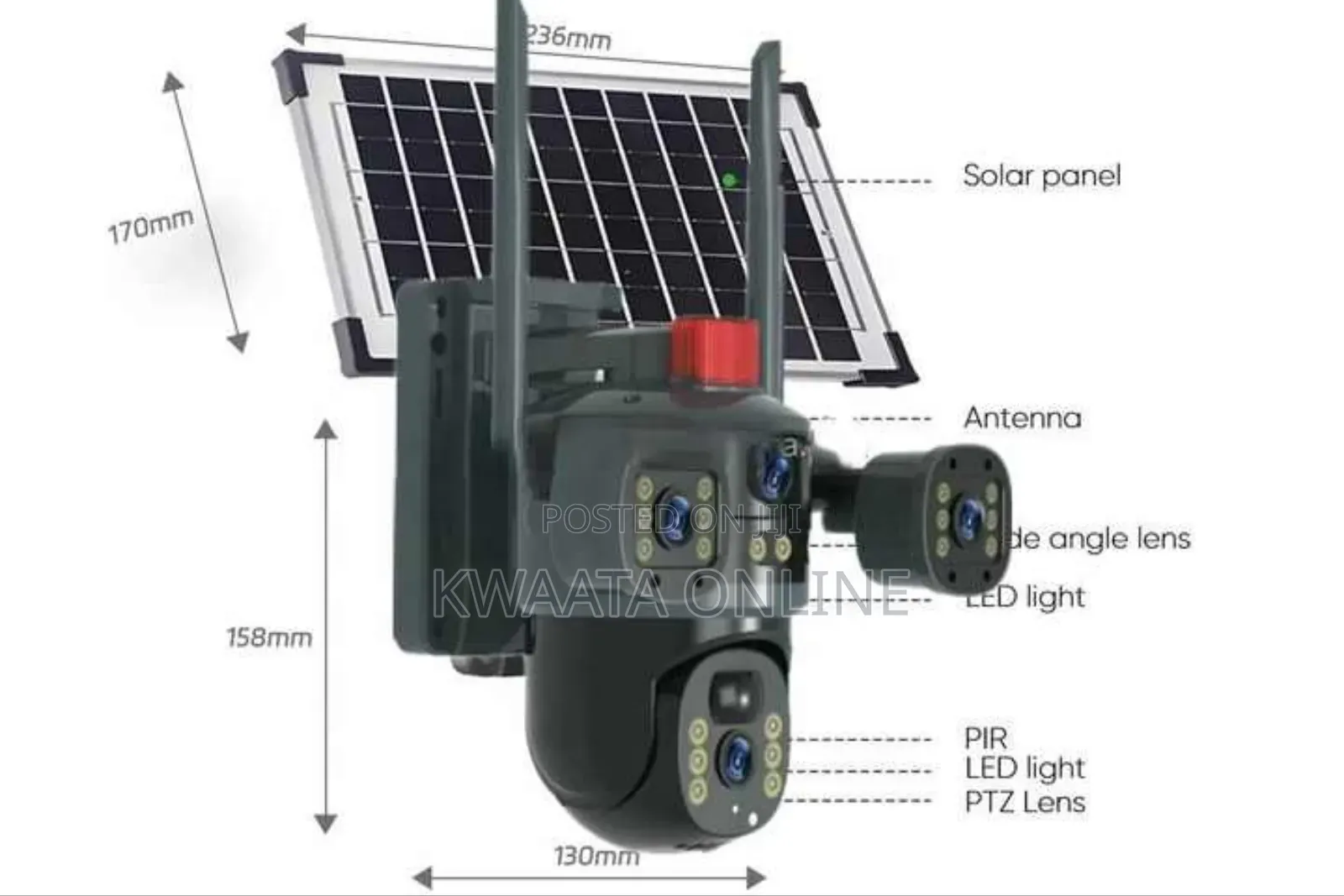 5g Ai Triple Screen Solar Security Wifi Camera CCTV With Sim Card