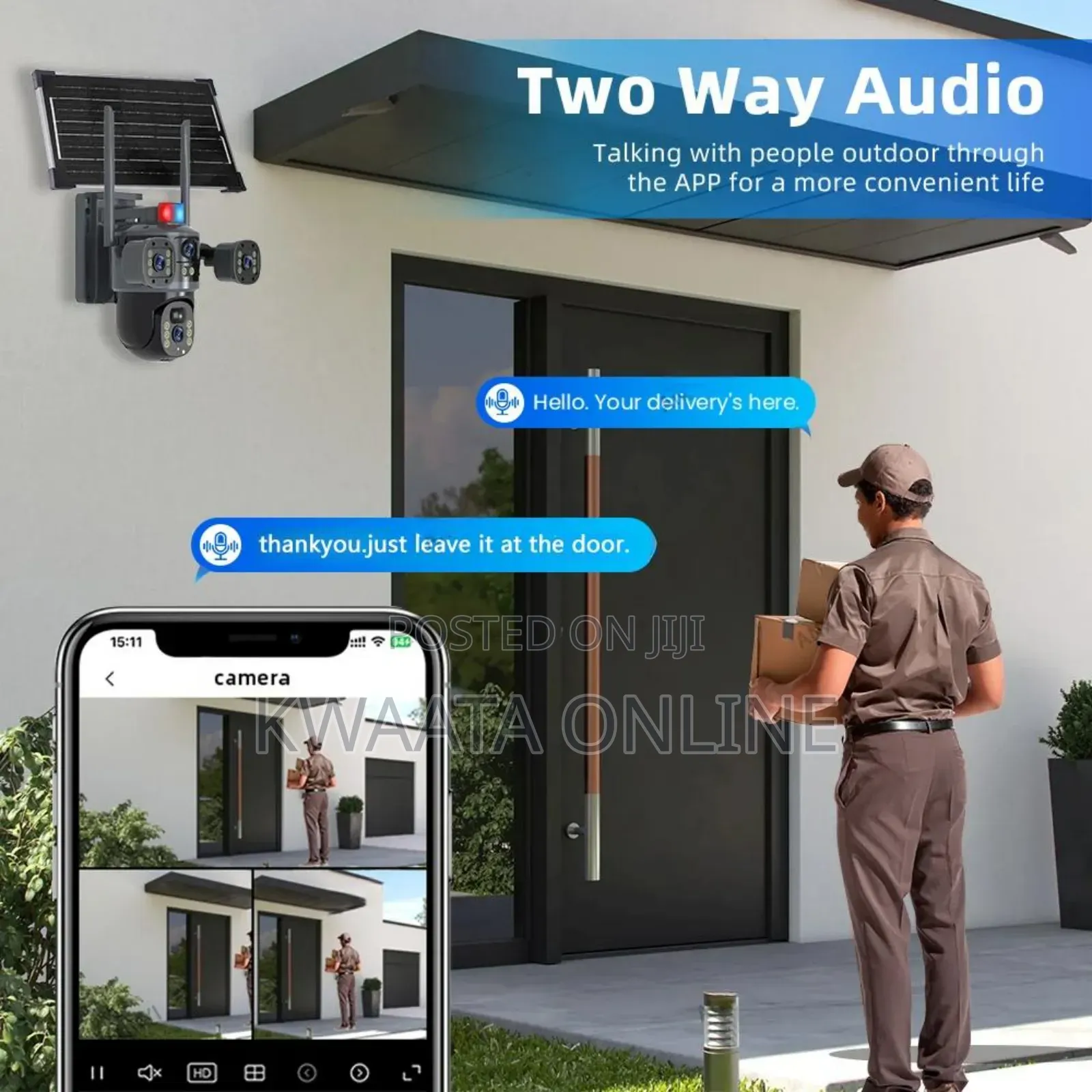 5g Ai Triple Screen Solar Security Wifi Camera CCTV With Sim Card