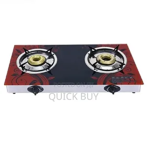 Pixel Double Burner Glass Gas Stove With Automatic Ignition