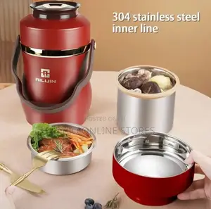 Double Layer Stainless Steel Food Flask 2.8 Liters