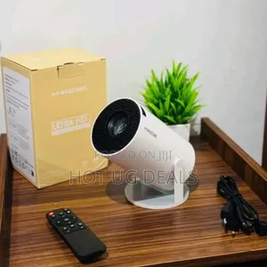 Mini 1080p Smart Android Tv Projector With Bluetooth & Wifi - White