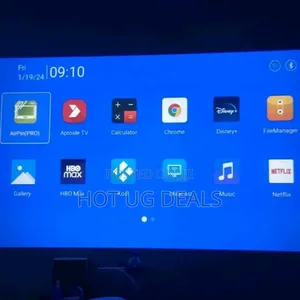 Mini 1080p Smart Android Tv Projector With Bluetooth & Wifi - White