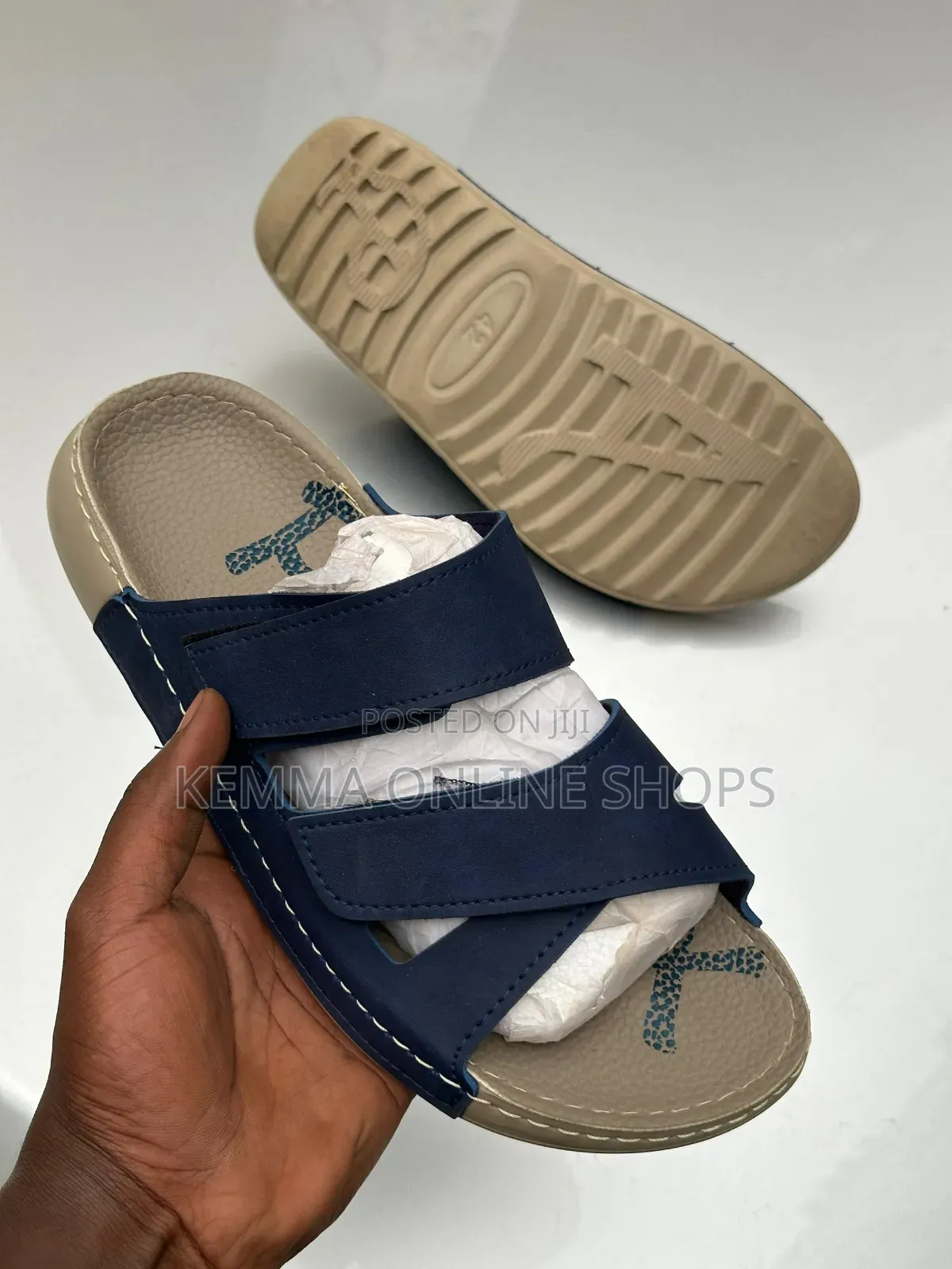 Slip on Leather Strap Sandals