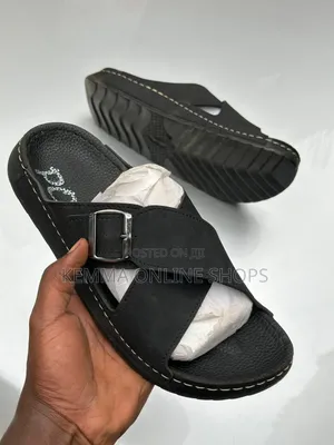 Slip on Leather Strap Sandals