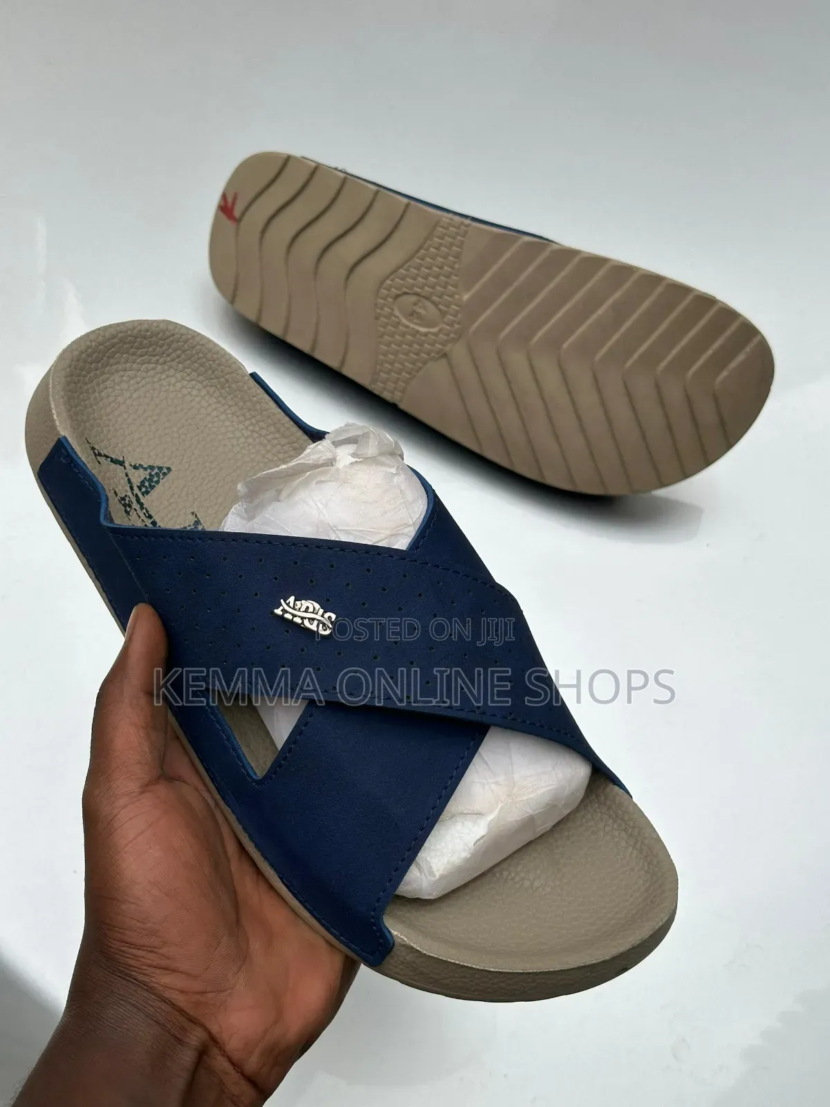 Slip on Leather Strap Sandals