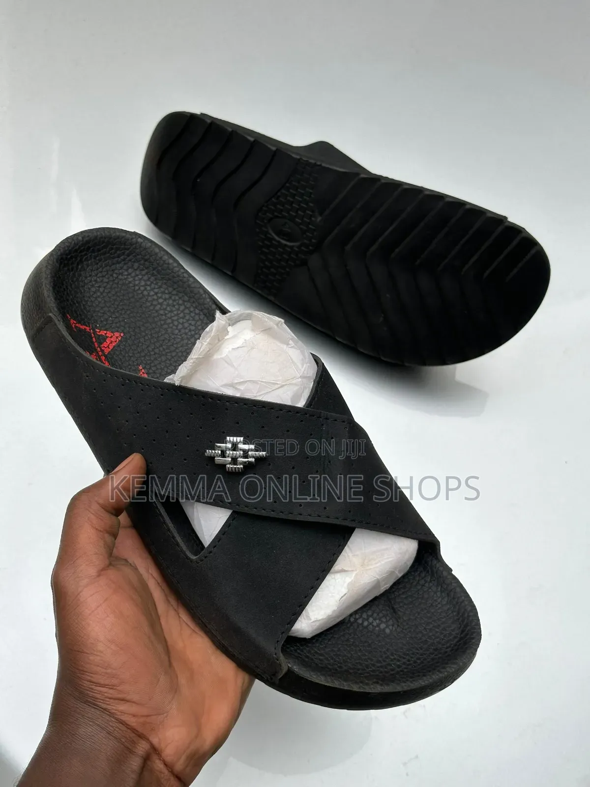 Slip on Leather Strap Sandals