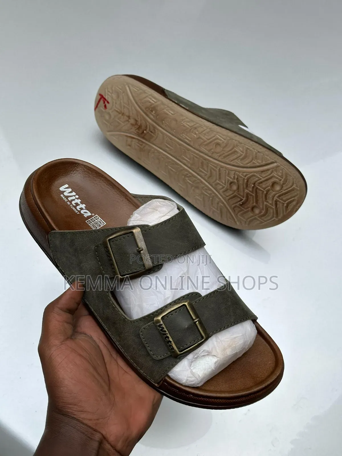 Slip on Leather Strap Sandals