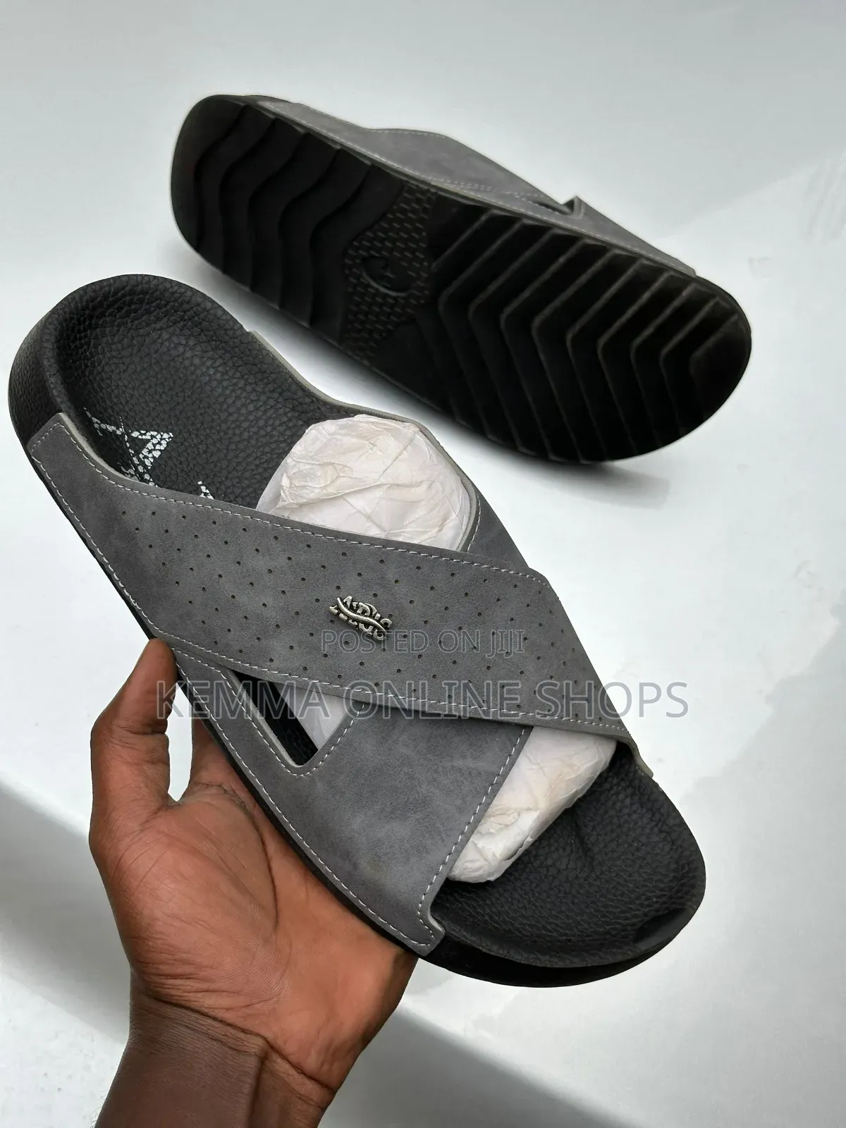 Slip on Leather Strap Sandals