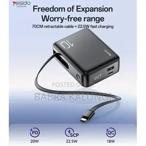 Yesido Yp70 10000mah Power Bank Portable Charger With