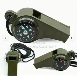 3 in 1 Emergency Outdoor Survival Whistle
With Compass Thermometer