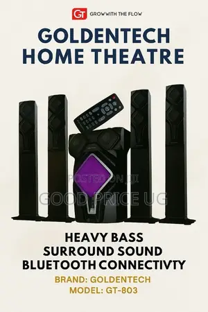 - Golden Tech Multimedia Genuine Home Theater Speaker System
