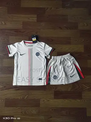Chelsea Fc 2025/26 Away Kid's Kit, Jersey and Shorts.