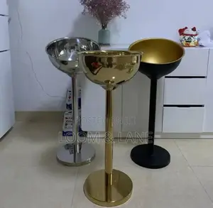 Stainless Steel Tall Champagne Ice Bucket With Stand