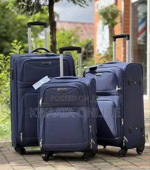 3 Piece Travel Suitcase Set, Durable Lightweight Fabric Luggage+Pc,