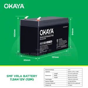 Backup Ups Battery 12v 7amp