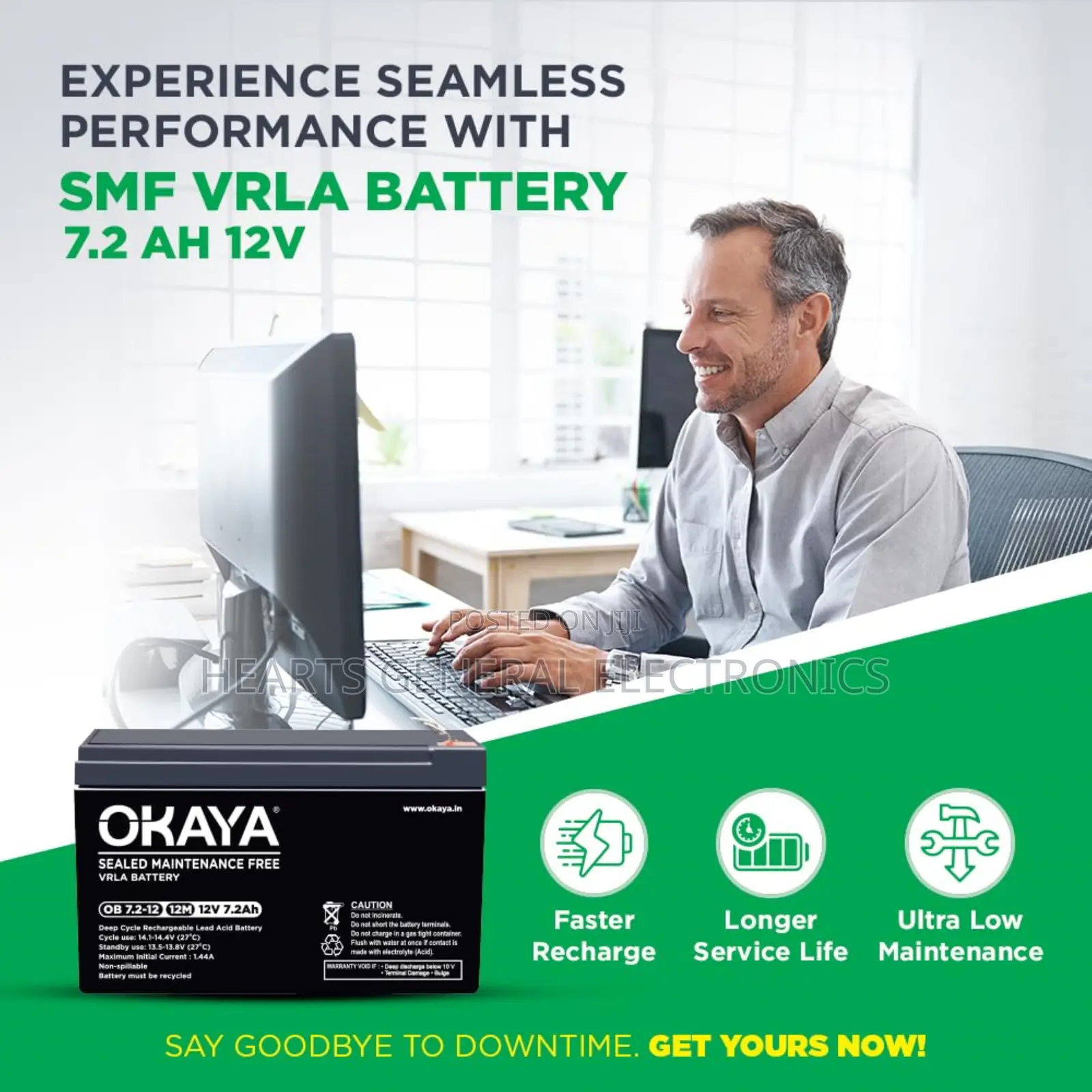Backup Ups Battery 12v 7amp