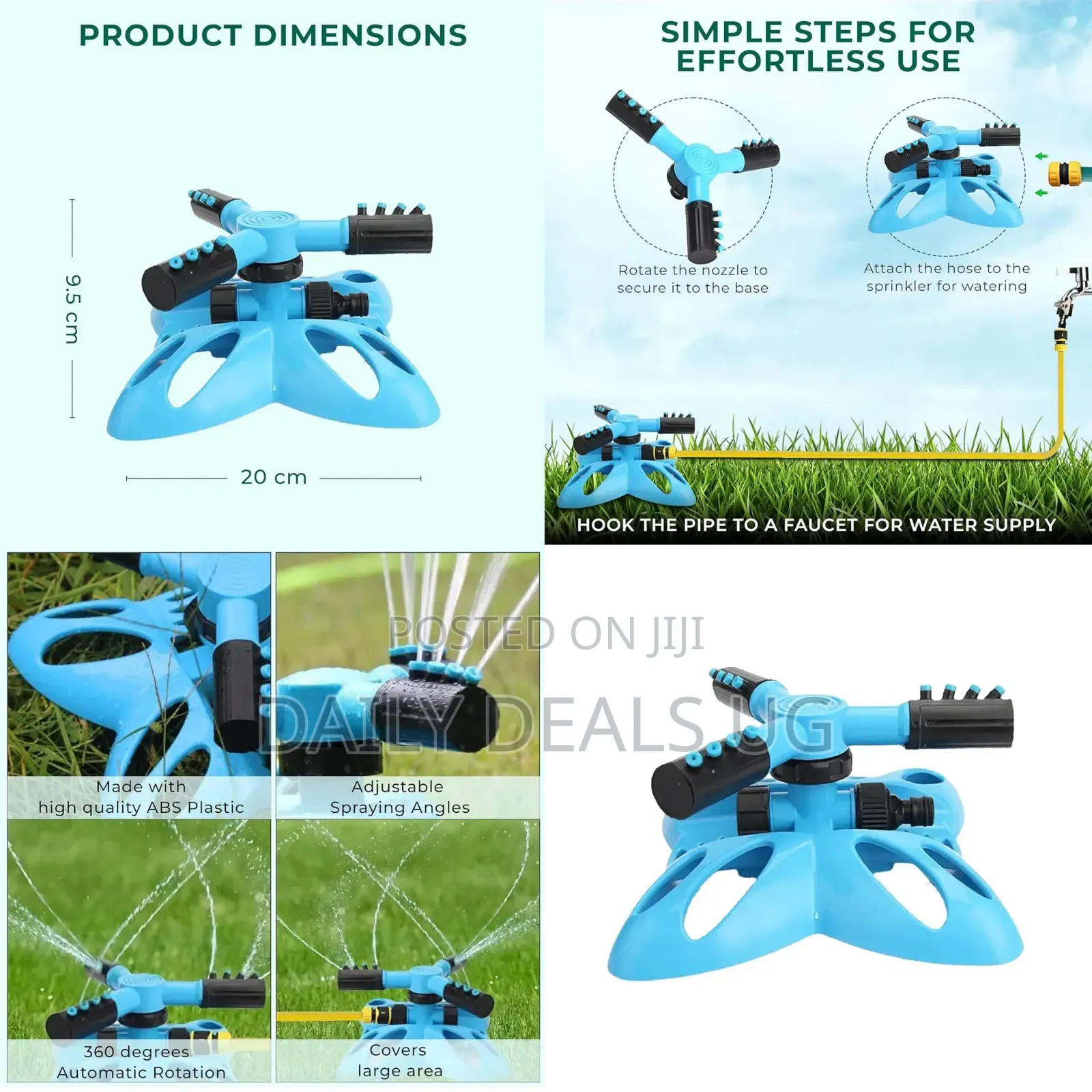 Blue Roots Leaf Automatic Rotating Garden Sprinkler