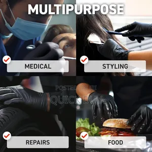 100pcs Black Disposable Multifunction Gloves