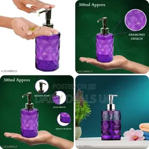 Purple Textured Liquid Soap Dispenser