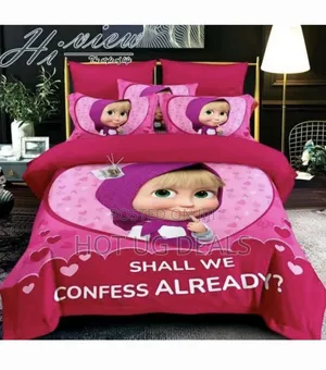 4x6 Kids Duvet With 1 Bedsheet& 2 Pillowcases- Pink