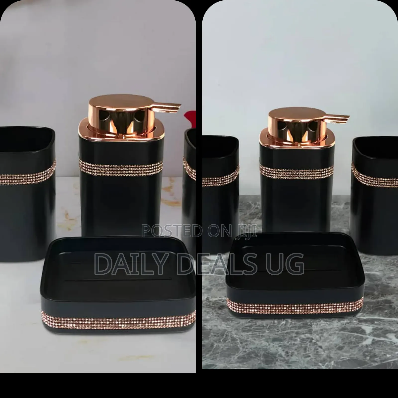 4 PCS Luxury Bathroom Accessory Set