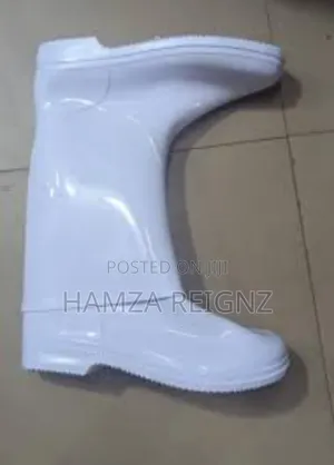 White Boots Men Women Wellington Walking Hunting Wellies Rain
