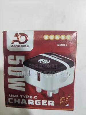 Adaptor 50 Watts Usb and Type C Plug