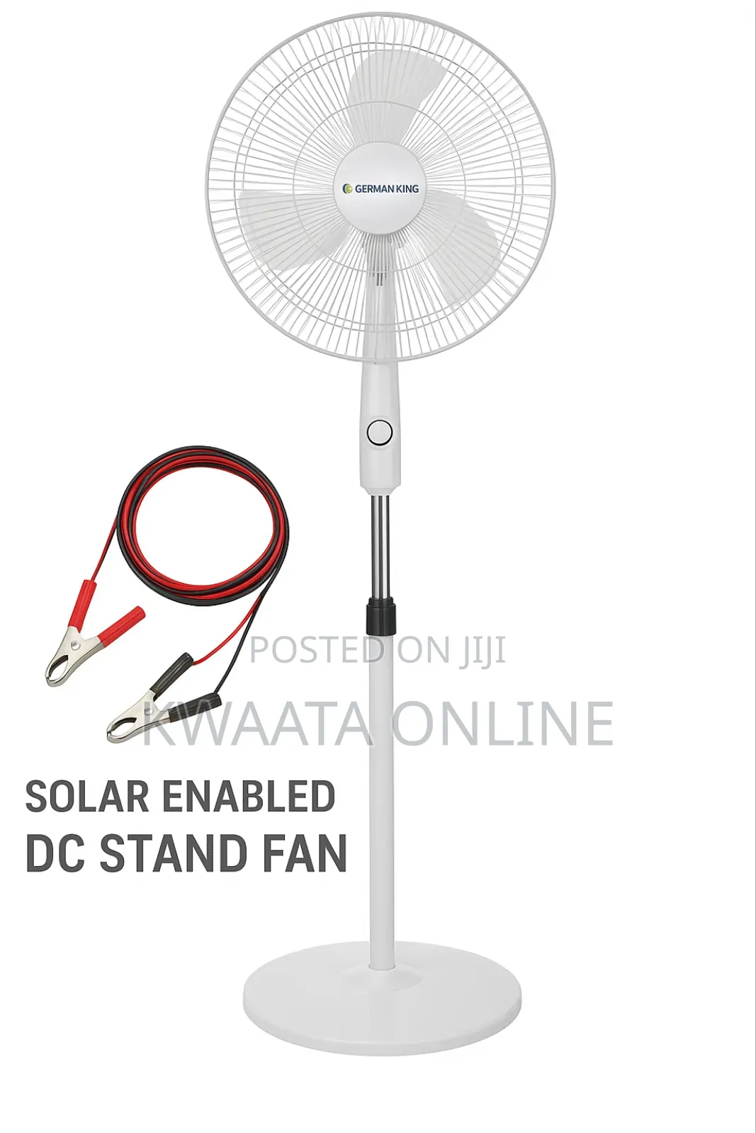 German King Solar Enabled 12v Dc Stand Fan