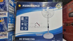 German King Solar Enabled 12v Dc Stand Fan